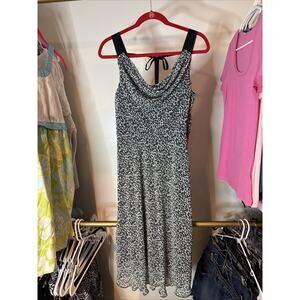 Vintage Jonathan Martin 90s Y2K Slip Dress Blue Leopard Print Beautiful Size 10‎